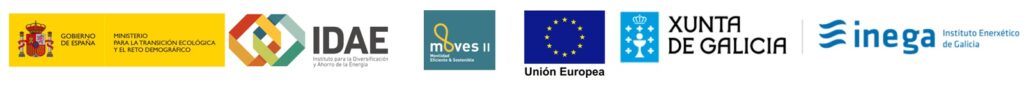Logos Ministerio - IDAE - movex - Union Europea - Xunta de Galicia - inega